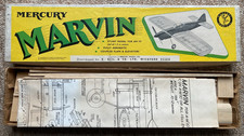 A unmade vintage balsa 30" Span Mercury Models Marvin Stunt Plane flying kit