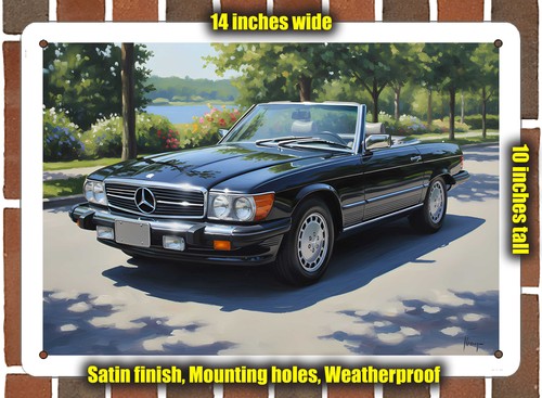 Metal sign 1989 mercedes - sign,