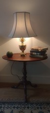 A Lovely Pineapple Shape Brass Table Lamp with Shade Working Condition