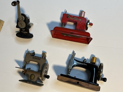 Old mini sewing machines - sewing,