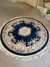 140cm Round Chinese Rug Dark