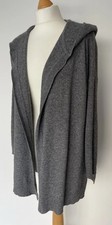 WHITE COMPANY Size Medium Grey Wool Cashmere Mix Lounge Cardigan