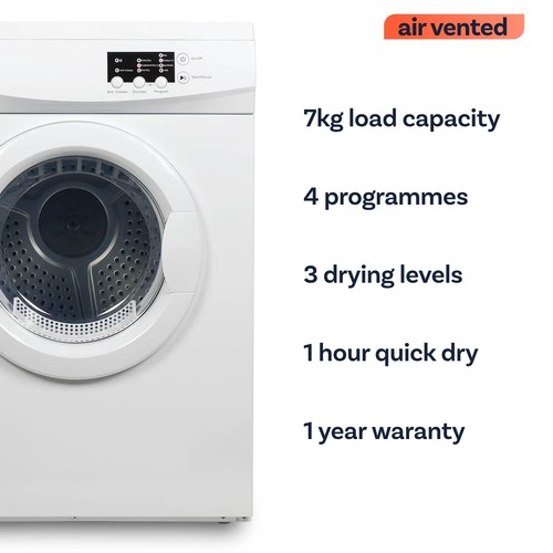 Electriq 7kg vented tumble - electriq,
