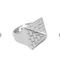 Gold Plated Pyramid Ring Heavy