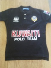 Polistas Kuwaiti Ladies Polo Shirt - Rare on EBay - Black Size 6 100% Cotton