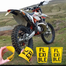 Flexible SMALL 5x4 Tapered Show Number Plate Enduro Off Road Use Flexi Reg Plate