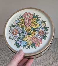 60s 70s Vintage Retro Rowntree Mackintosh Sweet Toffee Tin Daffodils Flowers