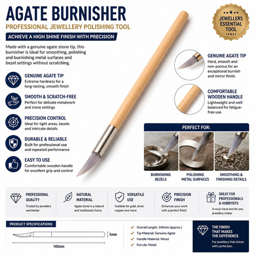 Agate burnisher jewellery - agate,