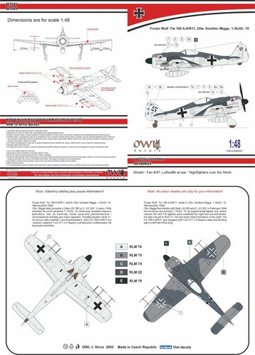 Owl owlda48001 focke wulf - owl, 1:48