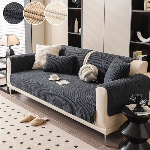 Thick plush sofa - cover, 1-4