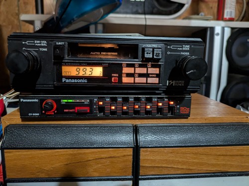 Vtg 80s panasonic car stereo - 80s,