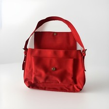 DKNY Ladies Vibrant Large Red Satchel Bag 15”X12”With Adjustable Strap 
