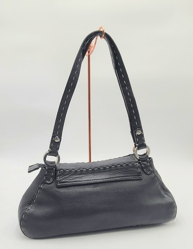Luigi leather handbag black - leather, w