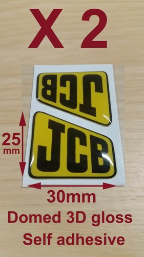 Jcb resin domed decal - resin,