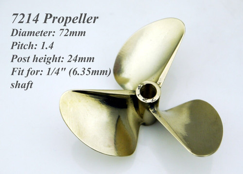 7214 brass propeller - 7214, diameter