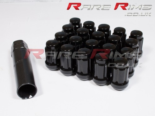 Black spline wheel nuts 20 - black,
