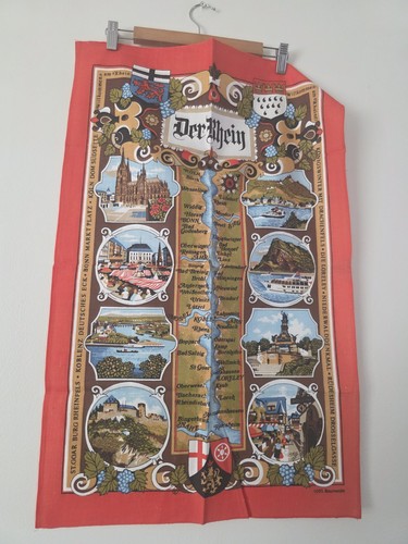 Vintage tea towel - *der, rhein