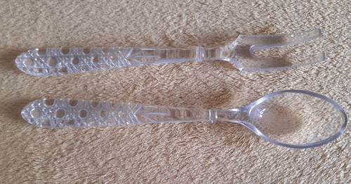 Vintage clear cut - glass, salad