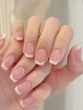 24x Short Square False Nails