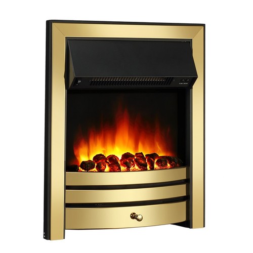 Inset electric fire with coal - inset,