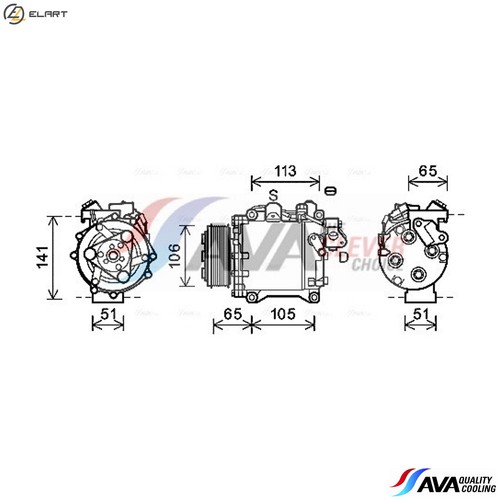 Compressor air conditioning - air,