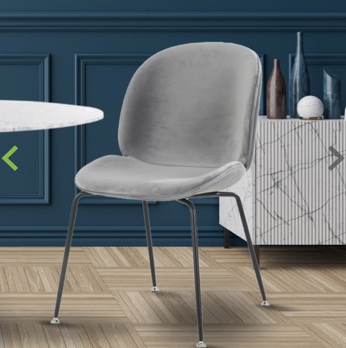 Grey upholstered velvet dining - grey,