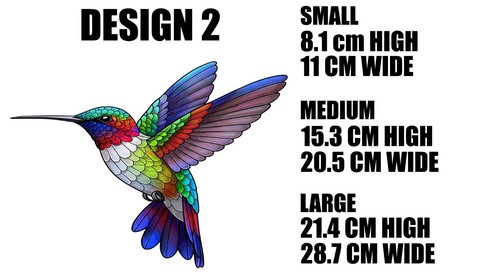 Hummingbird stained glass - stained,