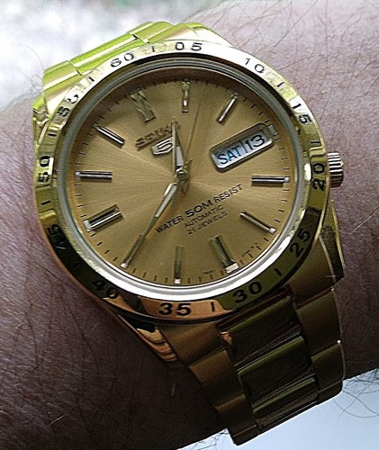 Seiko automatic gold dial - 5,