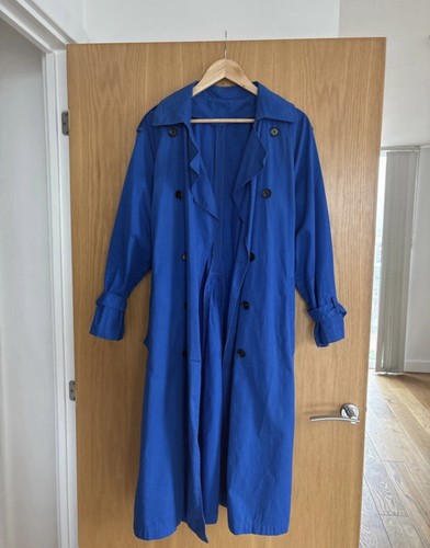 Trench coat cobalt blue zara - coat,