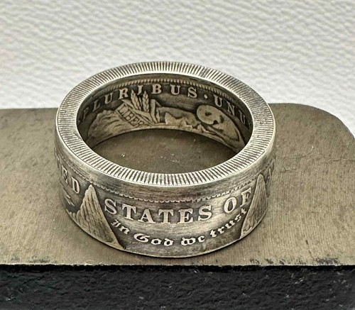 Morgan silver dollar coin ring - morgan,