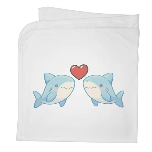 Shark couple baby blanket - 'shark,