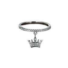 Zard crown dangle charm ring - zard,