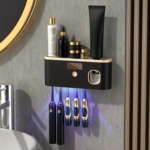 Smart toothbrush holder - ,