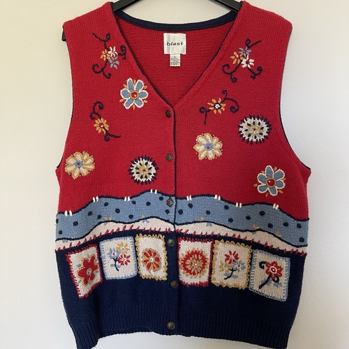 Blast sweater vest - vest, sz