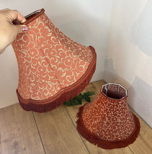 Pair vintage terracotta gold - pair,