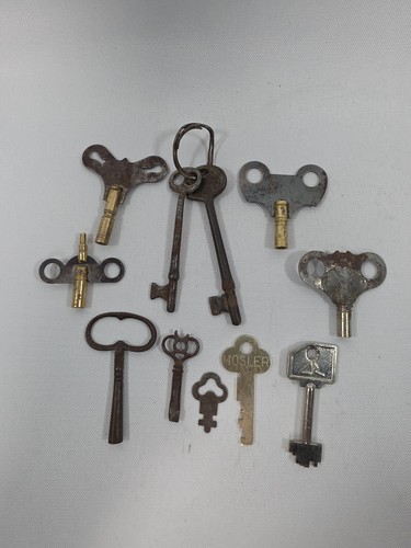 Antique keys skeleton clock - keys,