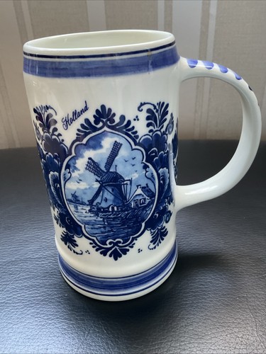 Vintage delfts blue stein made - blue,