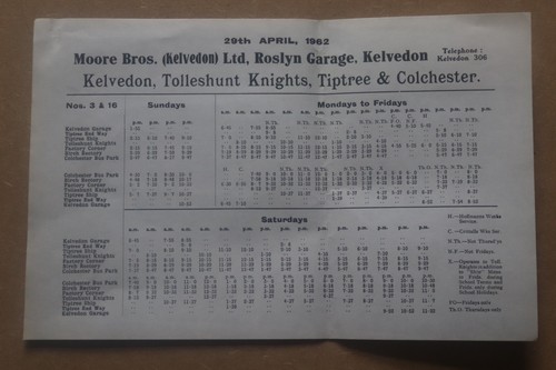Moore bros kelvedon - bros., bus