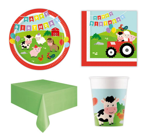 Farm animals party tableware - farm,