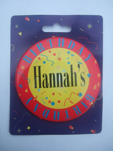 Personalised birthday button - birthday,