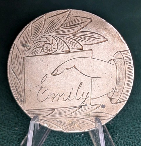 Love token large silver - love, ,