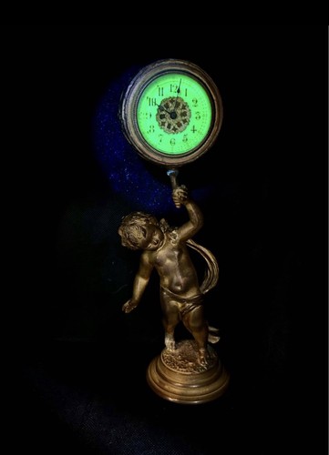 Uranium glass gold gilt metal - gold,
