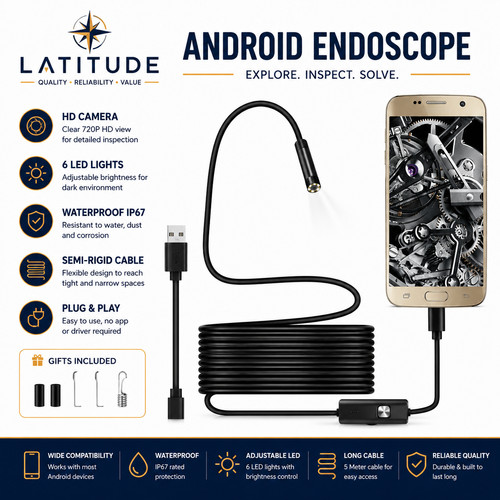 Waterproof usb endoscope - waterproof,