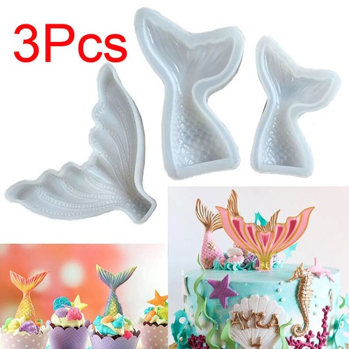 3pcs mermaid tail silicone - tail,