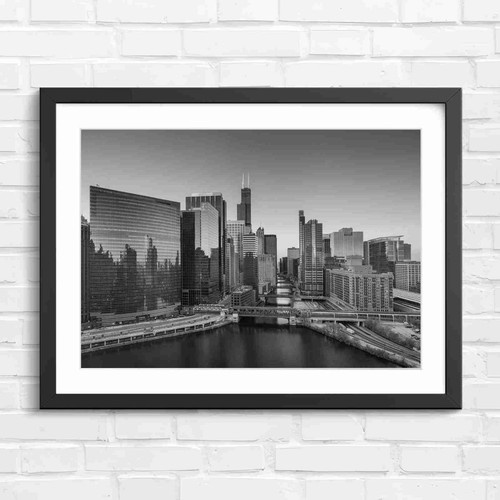 Chicago skyline river sunset - skyline,