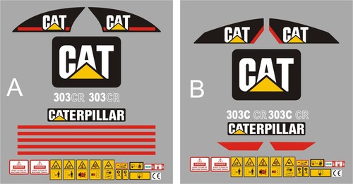 Cat 303c mini digger decal - cr,