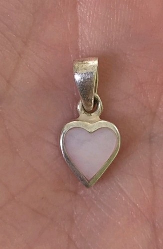 Silver love heart - heart,, pink