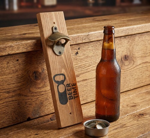 Wall mounted bottle opener - mounted,