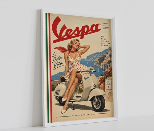 Classic vintage italian vespa - vintage,