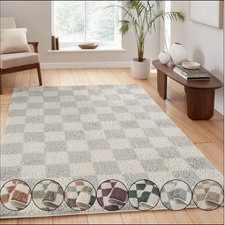 Modern checkered rug soft - checkered,